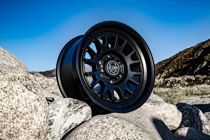 ICON Anza 17x8.5 6x5.5 0mm Offset 4.75in BS 106.1mm Hub Bore Satin