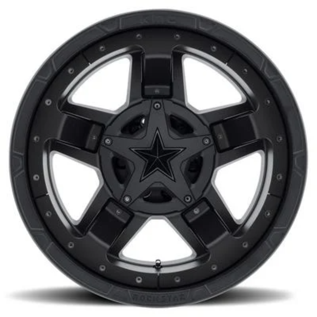 XD Wheels XD827 Rockstar 3 18x9 Matte Black with Black Accents-XD82789067700