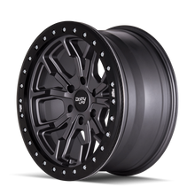Load image into Gallery viewer, Dirty Life 9303 DT-1 17x9/6x139.7 BP/-12mm Offset/106mm Hub Matte Gunmetal Wheel - Beadlock