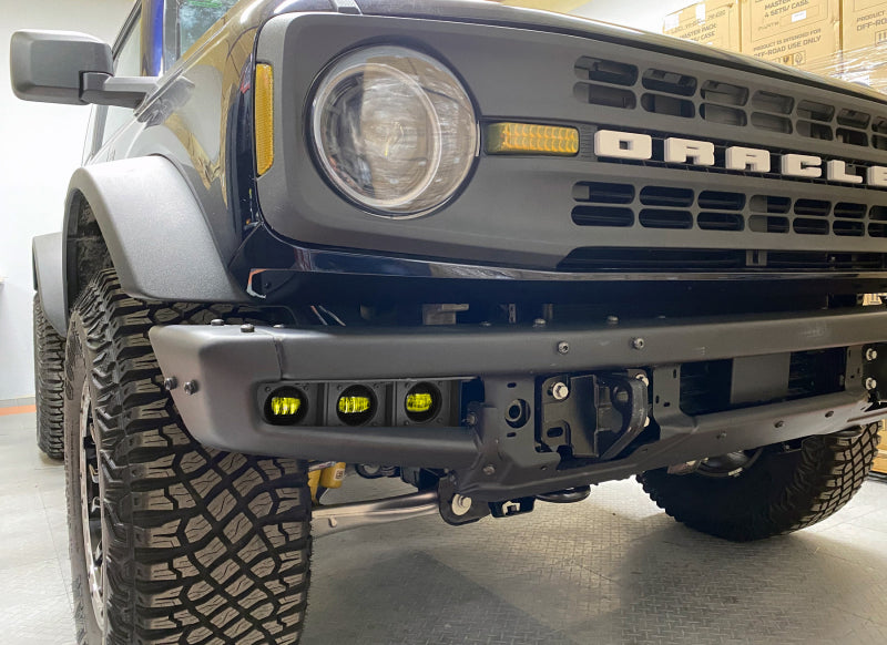 ORACLE Lighting 21-22 Ford Bronco Triple LED Fog Light Kit for Steel Bumper - Yellow SEE WARRANTY
