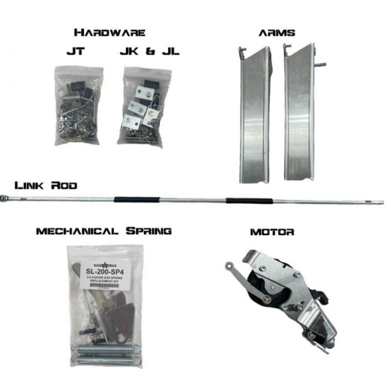 Rock Slide Rebuild Kit for Gen2 Step Sliders - JT 4 Door Passenger Side