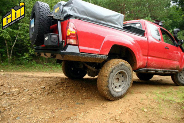 Tacoma 2.0 Swing Arm Bumper Dual Swing Arm Tire Carrier 2nd Gen 05-15 Toyota Tacoma Bushmaster Bare Metal CBI Offroad