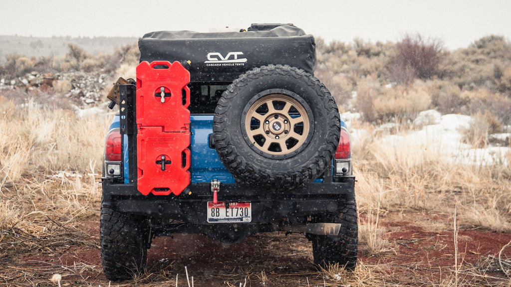 3rd Gen Toyota Tacoma High Clearance Rear Bumper Dual Swing Arm Tire Carrier 16-22 Toyota Tacoma Powdercoat Black CBI Offroad