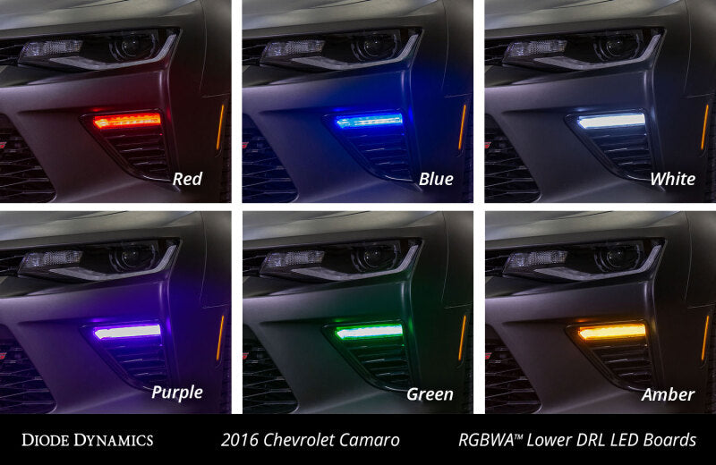Diode Dynamics 16-18 Chevrolet Camaro RGBWA Lower DRL Boards