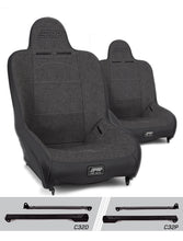 PRP Jeep Wrangler CJ7/YJ Premier High Back Suspension Seats Kit (Pair) - Gray