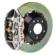 Load image into Gallery viewer, Brembo 04-11 612 Scaglietti Rear GTR BBK 4 Piston Billet 380x28 2pc Rotor Slotted Type1 - Nickel