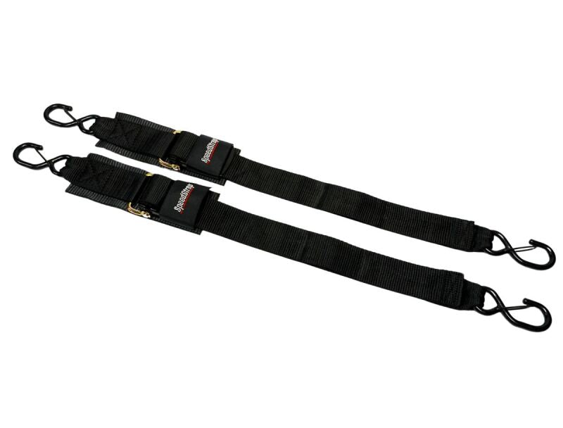 SpeedStrap 2in x 4ft Marine Transom Tie-Down Straps with Snap S-Hooks (2 Pack)