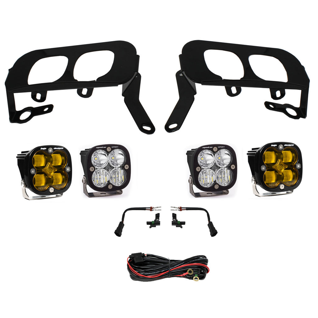 Silverado 1500 Fog Pocket Kit 14-15 FPK, SAE Baja Amber W/C & Sport D/C Baja Designs-447531