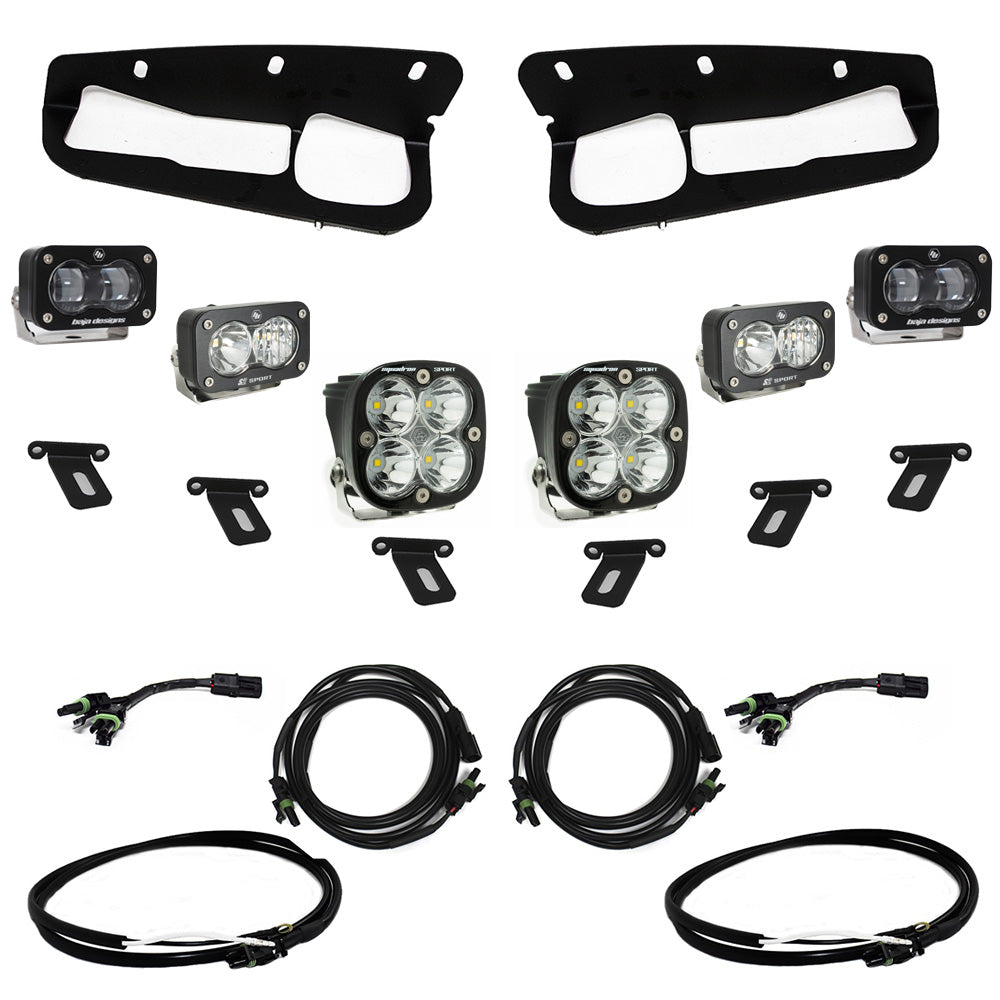 Ford Bronco (21-Present) S2 SAE FPK Sportsmen Steel Bumper w/Upfitter Wiring Harness Baja Designs