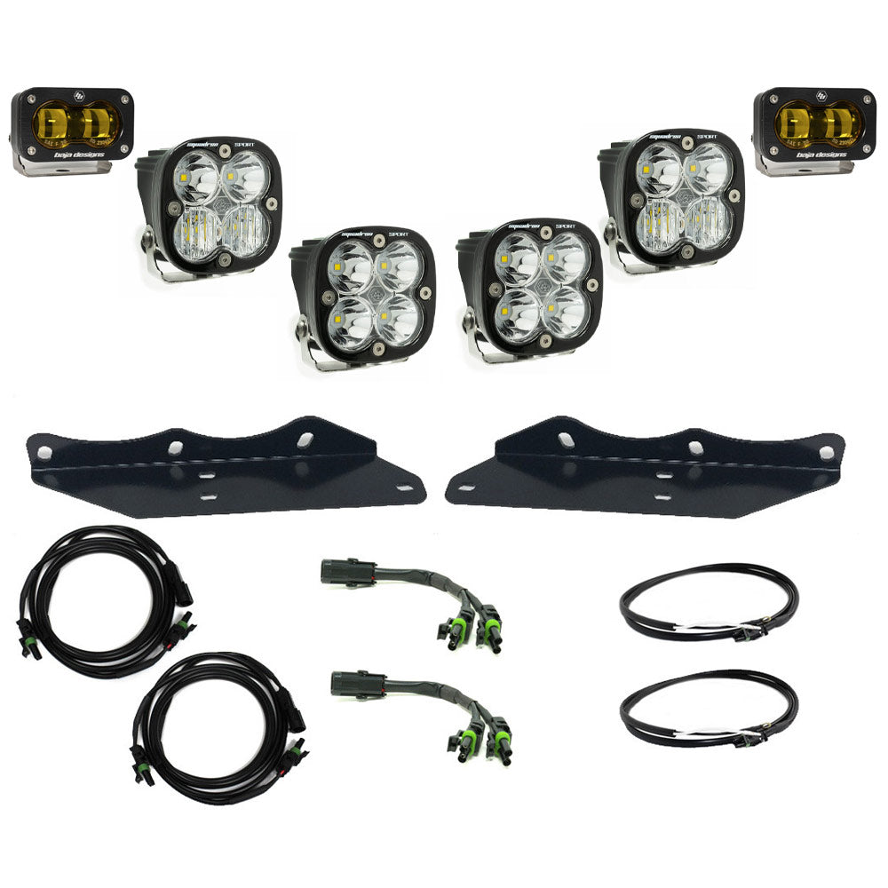 Ford Raptor (17-20) Fog Pocket Kit S2 SAE Baja Amber Sportsman Baja Designs-448176