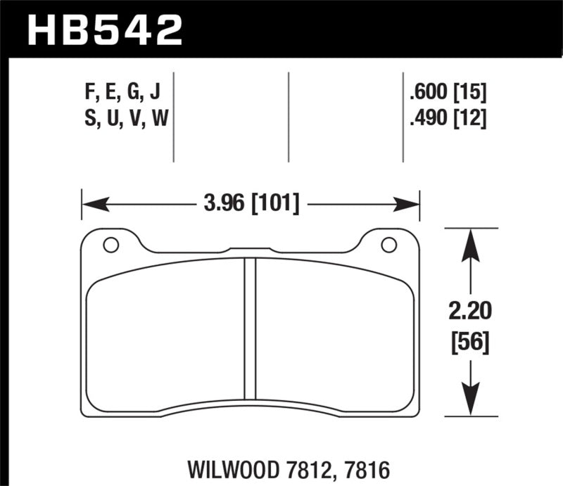 Hawk Wilwood 7816 Blue 9012 Race Brake Pads