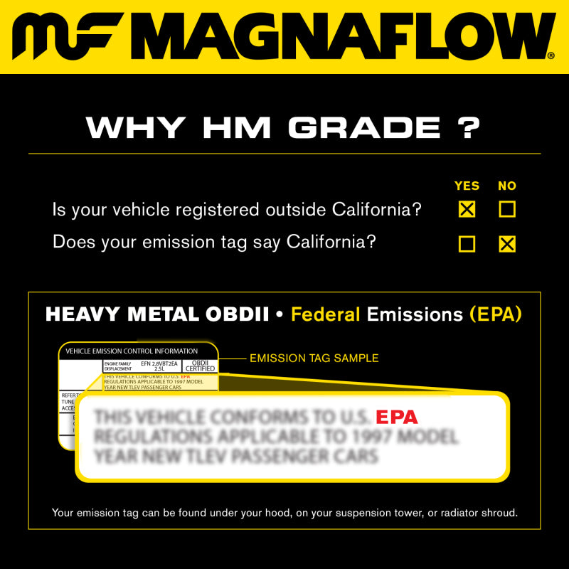 MagnaFlow Direct Fit Catalytic Converter 00-8/04 Toyota Tundra 4.7L P/S Front