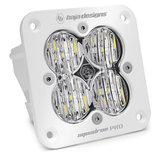 Flush Mount LED Light Pod White Clear Lens Squadron Pro Baja Designs