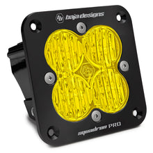 Load image into Gallery viewer, Flush Mount LED Light Pod Black Baja Amber Lens Wide Cornering Pattern Squadron Pro Baja Designs-491015