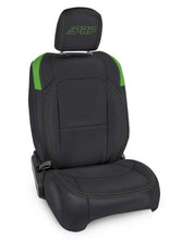 Load image into Gallery viewer, PRP Jeep Wrangler JL Front Seat Covers Jeep Gladiator JT- with Pocket Back (Pair) - Black/Green