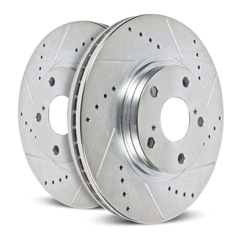 Power Stop 05-07 Ford F-350 Super Duty Front Drilled & Slotted Rotor - Pair