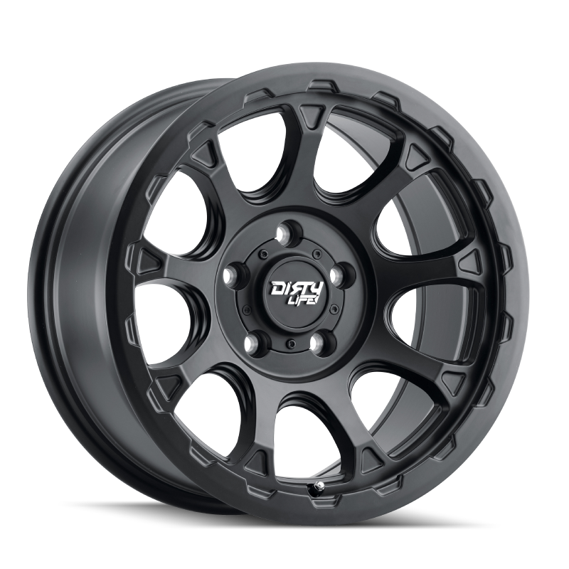 Dirty Life 9307 Drifter 17x8.5/6x139.7 BP/-6mm Offset/106mm Hub Matte Black Wheel - Beadlock