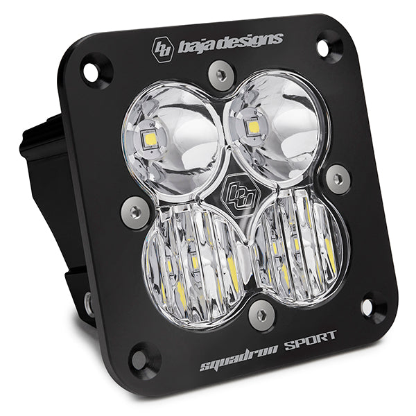 Flush Mount LED Light Pod Black Squadron Sport Baja Designs