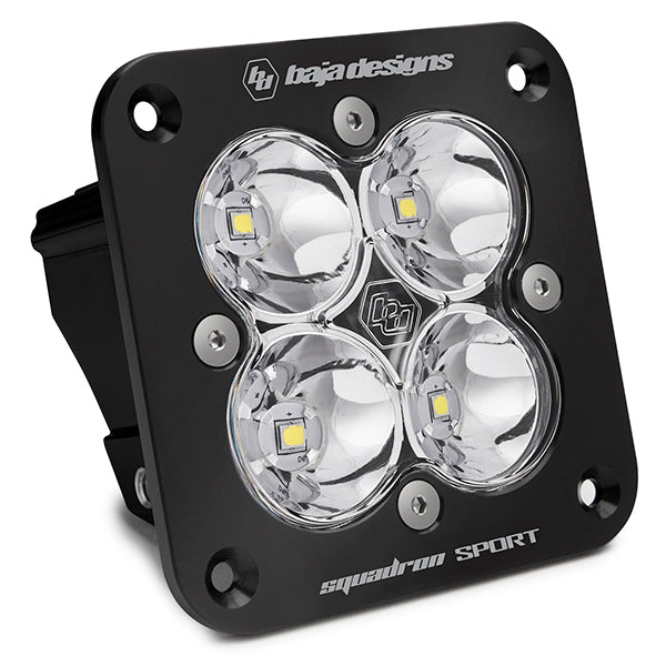 Flush Mount LED Light Pod Black Squadron Sport Baja Designs