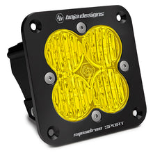 Load image into Gallery viewer, Flush Mount LED Light Pod Black Baja Amber Lens Wide Cornering Pattern Squadron Sport Baja Designs-551015