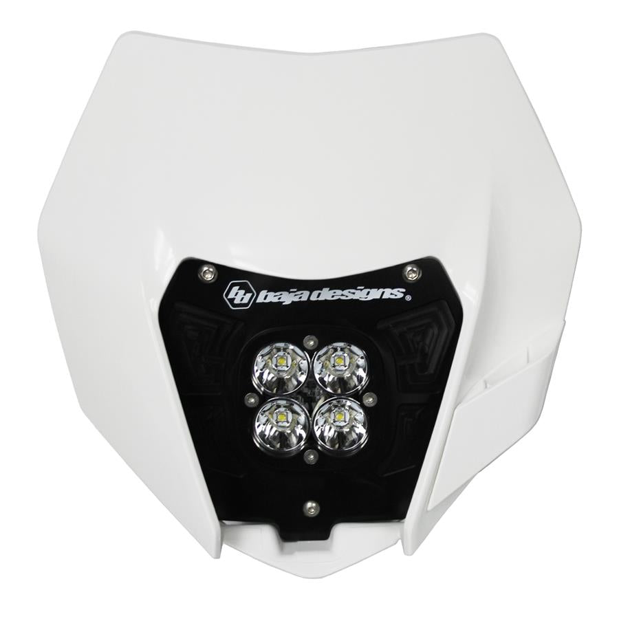 KTM Headlight Kit AC 08-16 w/ Headlight Shell White Squadron Sport Baja Designs