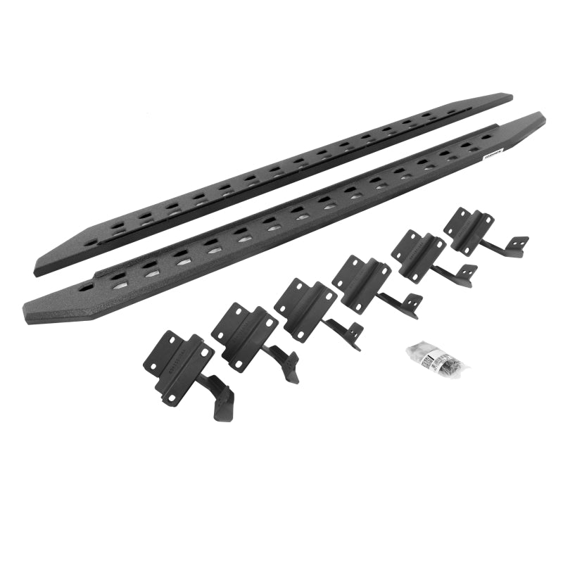 Go Rhino 15-22 Ford F-150 (17-22 Raptor) SC RB20 Slim Running Boards Kit (w/Brackets) - Bedliner Ct