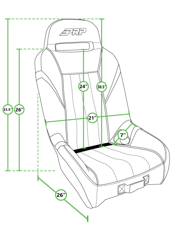 PRP GT/S.E. Suspension Seats Kit for Polaris General, RZR S 900, 900 Trail, Trail, XP 1000, Turbo, T