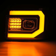 Load image into Gallery viewer, AlphaRex 07-13 GMC 1500HD PRO-Series Proj Headlights Plank Style Matte Blk w/Activ Light/Seq Signal
