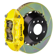 Load image into Gallery viewer, Brembo 16 98ster Spyder (Excl PCCB) Rr GT BBK 4Pis Cast 345x28 2pc Rtr Slot Type1-Yellow