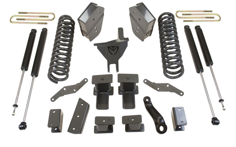 MaxTrac 17-19 Ford F-250/350 4WD 4in/1in MaxPro Coil Lift Kit w/Radius Arm Brkts & MaxTrac Shocks
