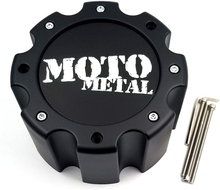 Load image into Gallery viewer, MOTO CAP MATTE BLACK 8 LUG - NEW LOGO