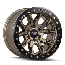 Load image into Gallery viewer, Dirty Life 9303 DT-1 17x9/8x165.1 BP/-12mm Offset/130.8mm Hub Satin Gold Wheel - Beadlock