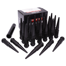 Load image into Gallery viewer, Raceline 9/16in XL Spike Black Lug Nuts (Set of 32)