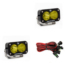 Load image into Gallery viewer, S2 Pro Black LED Light Pod Pair (Driving/Combo; Amber)