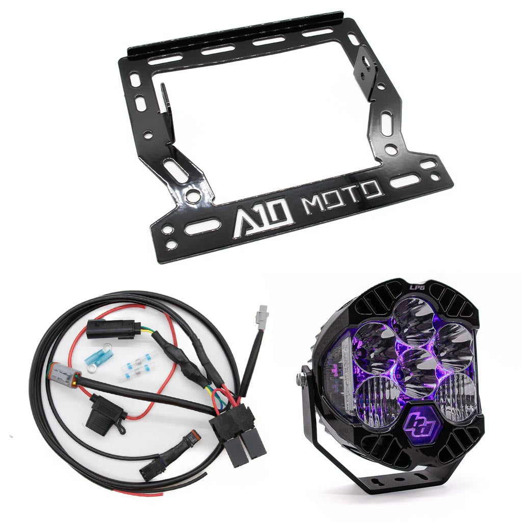 A10 MOTO Indian Challenger Baja Designs LP6 Light Bracket Combo