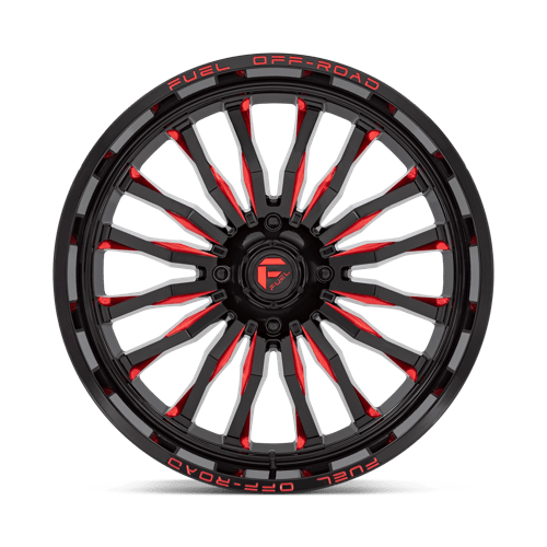 D822 24X7 4X156 G-BLK MILL-RED 13MM