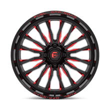 Load image into Gallery viewer, D822 24X7 4X137 G-BLK MILL-RED 13MM