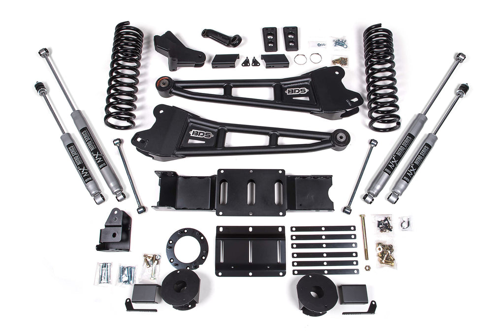 4 Inch Lift Kit w/ Radius Arm Ram 2500 w/ Rear Air Ride (19-24) 4WD Gas