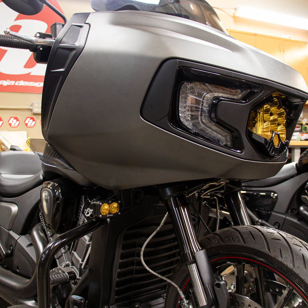 Cali Raised Moto Indian Challenger S2 Add On Fog Light Combo Kit