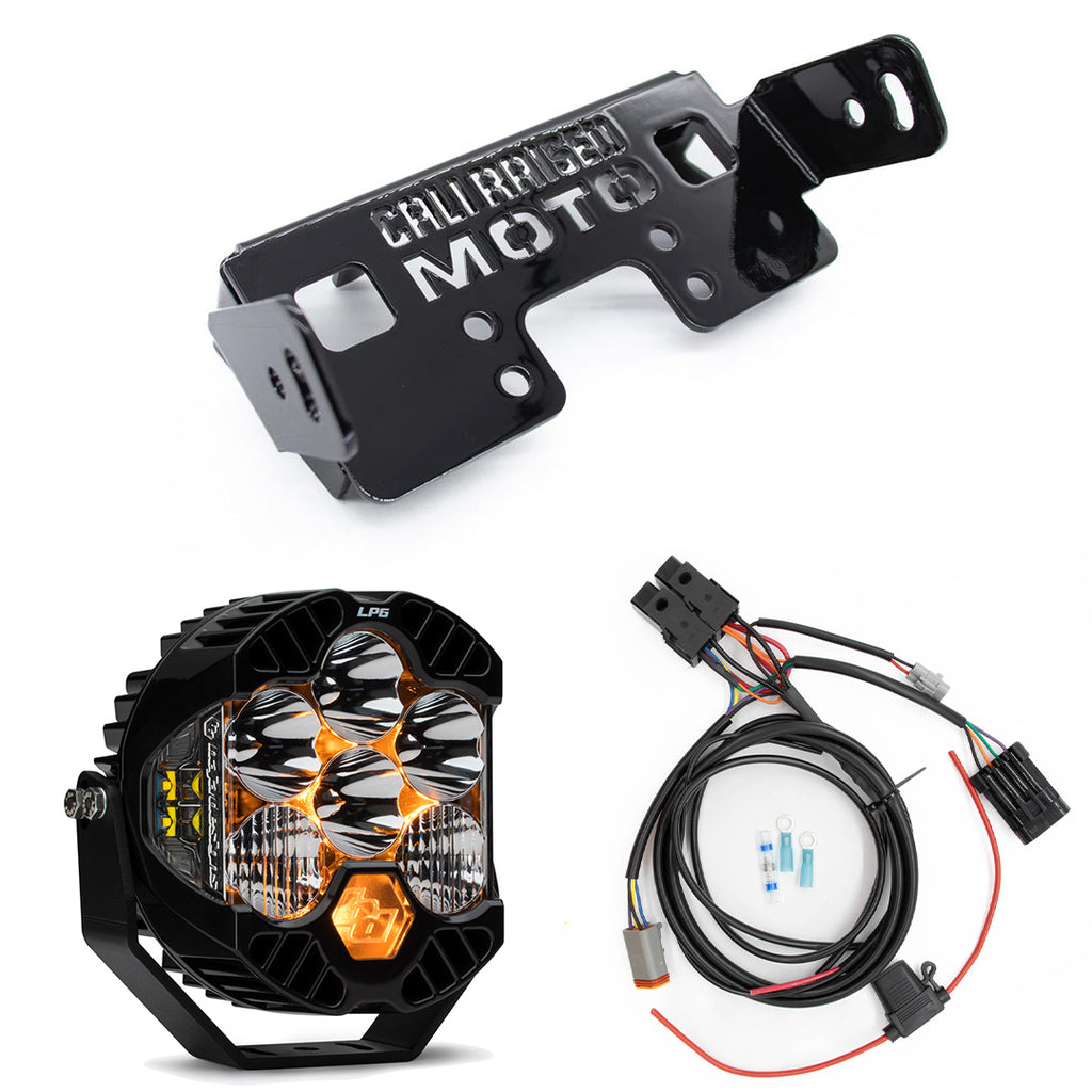 3.5" Universal Mount Naked Baja Designs LP6 (Combo Kit) Fits Low Rider S, Dynas, Softails, Sport Glide