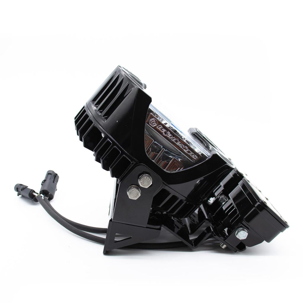 Cali Raised Moto 3.5" Universal "Naked" LP6 Mount with Dual S2's Fits Harley Davidsons