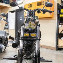 Load image into Gallery viewer, Cali Raised Moto 3.5&quot; Universal &quot;Naked&quot; LP6 Mount with Dual S2&#39;s Fits Harley Davidsons