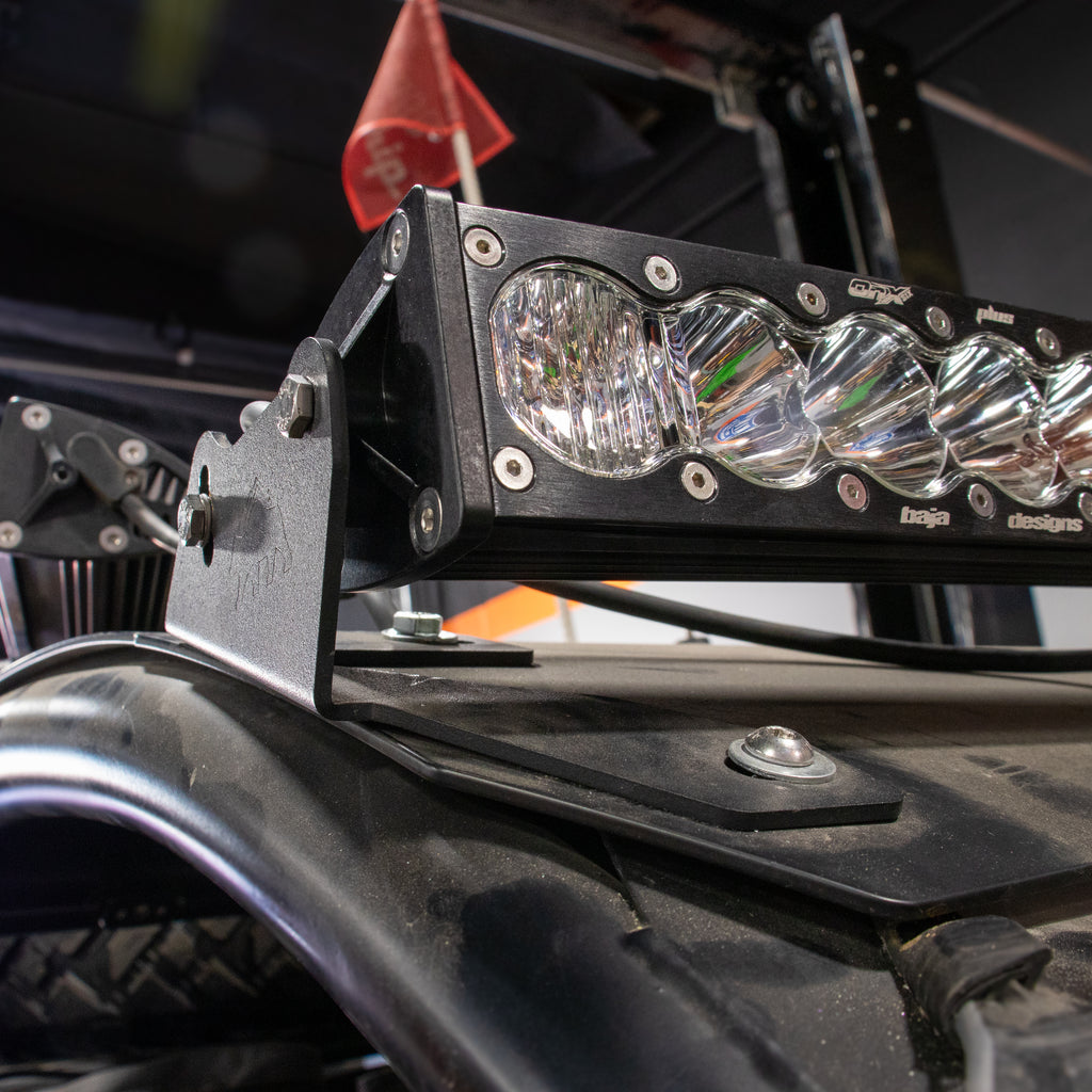 RZR PRO R Light Bar Brackets for OnX6 Baja Designs 40" Light Bar—Fits Straight and Curved Bars