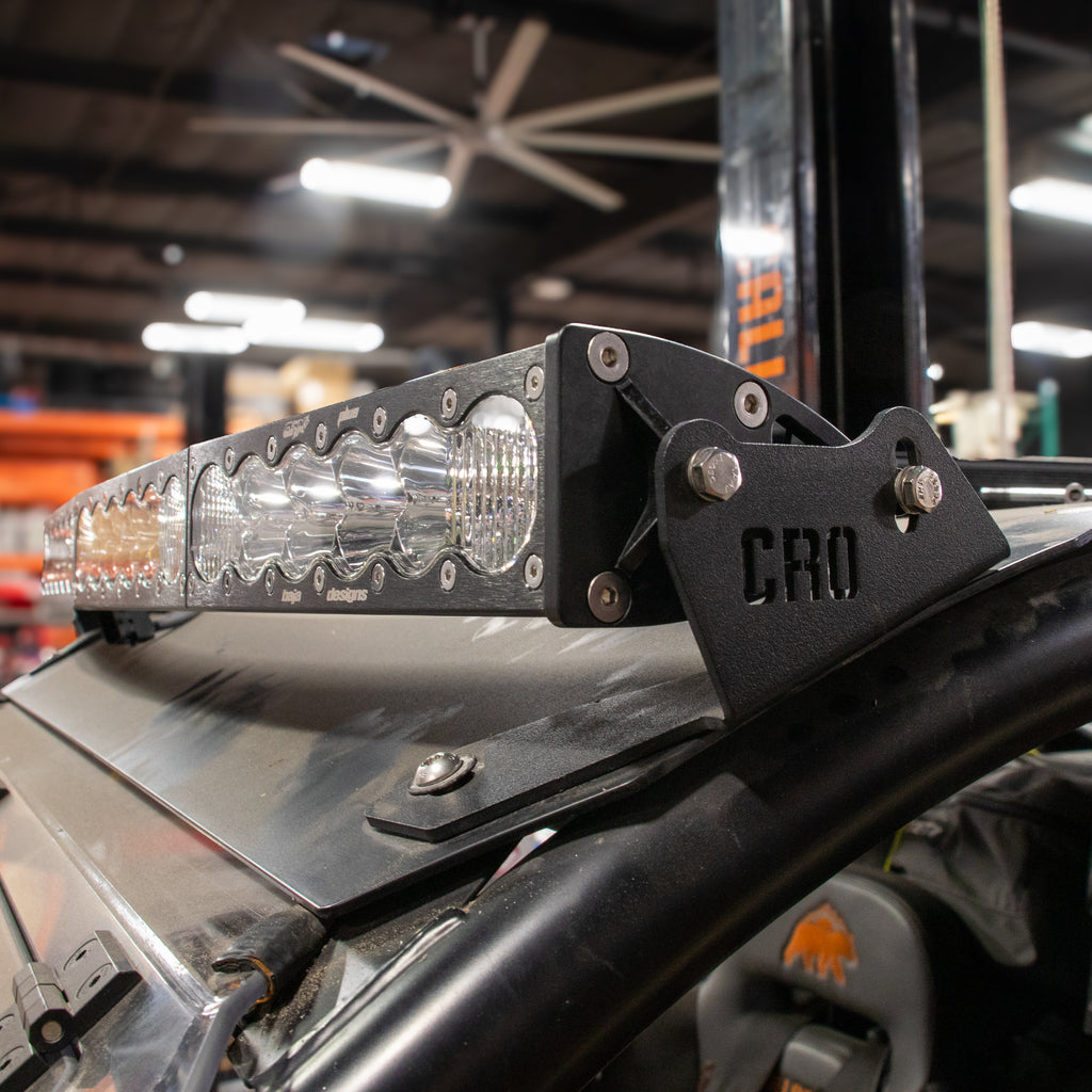 RZR PRO R Light Bar Brackets for OnX6 Baja Designs 40" Light Bar—Fits Straight and Curved Bars