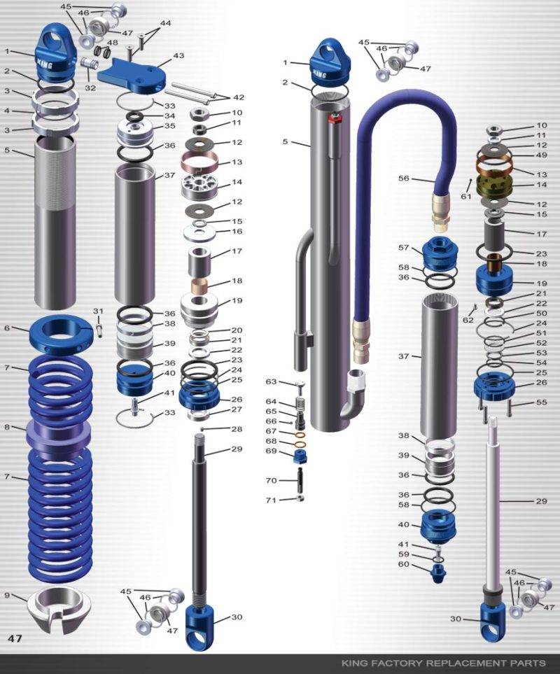 King Shocks 96-04 Toyota Tacoma 2.5in Dia Remote Reservoir Coilover (For Use With Total Chaos)