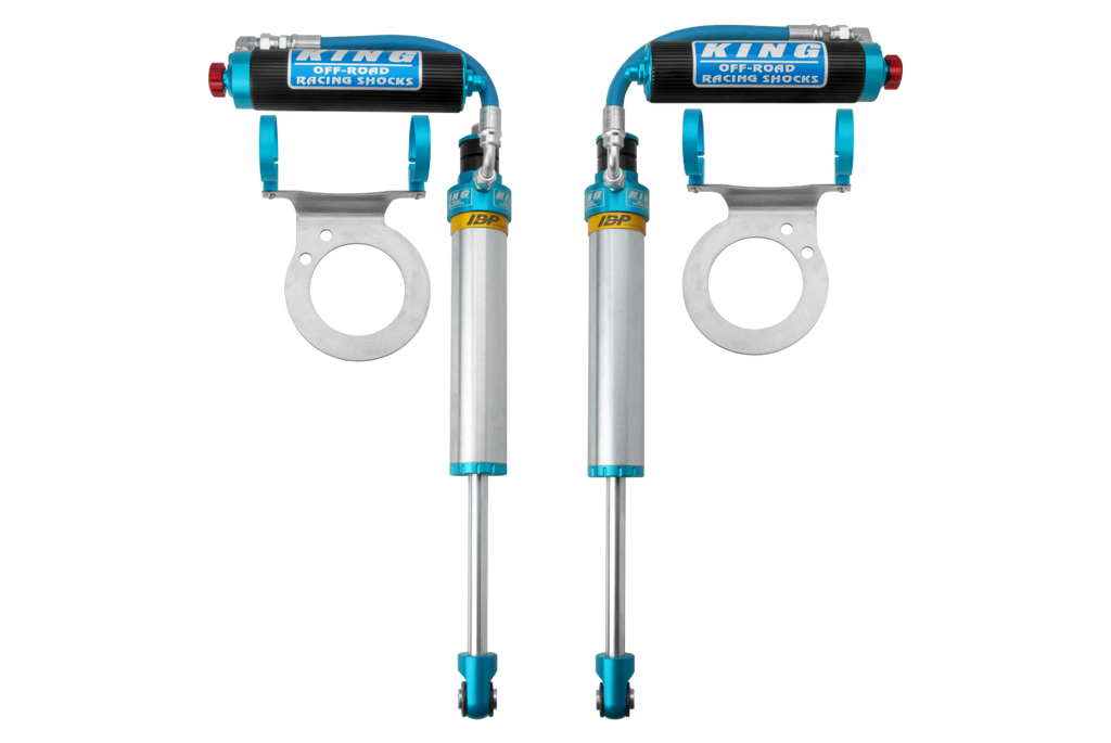 King Shocks 2014+ Ram 2500/3500 4WD Front 2.5 Dia Piggy Hose Shock w/ Adj. & IBP (Pair)