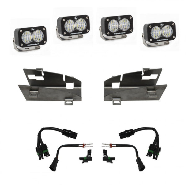 Baja Designs RAM S2 Sport Dual Fog Pocket Light Kit - RAM 2019-24 1500 Rebel; 2021-24 1500 TRX