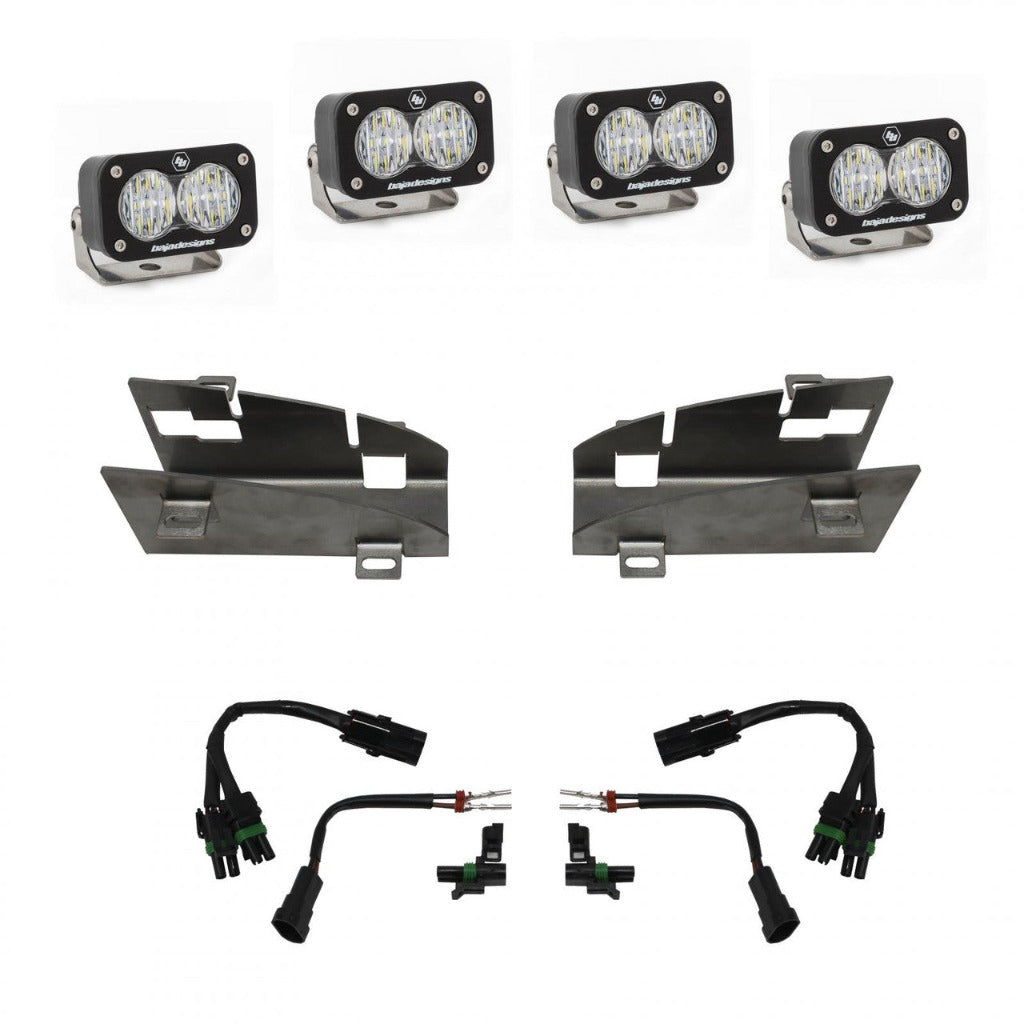 Baja Designs RAM S2 Sport Dual Fog Pocket Light Kit - RAM 2019-24 1500 Rebel; 2021-24 1500 TRX