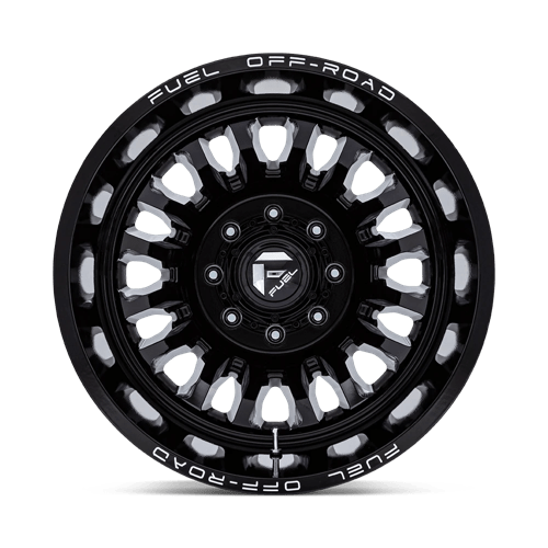 D868 22X8.25 8X210 G-BLK-MILL -227MM