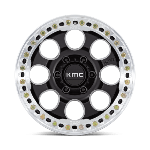 KM237 17X8.5 5X5.0 S-BLK-MACH-RG 0MM